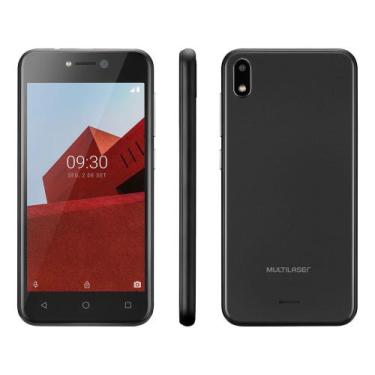 Imagem de Smartphone Multilaser E 16GB Preto 3G Quad-Core - 512MB Tela 5 Câm. 5M