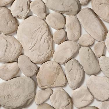 Imagem de Papel De Parede Adesivo Pedras Seichos Rústico Bege 12m