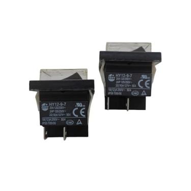 Imagem de TSNUPGOHXW Hy12-9-7 Interruptor De Botão Com Capa À Prova D'Água Compatível Com Kedu Hy12-9-7 Hy12-9-4 Saba Cb-52 Geladeira 125/250 V 20 A 4 Pinos (1)