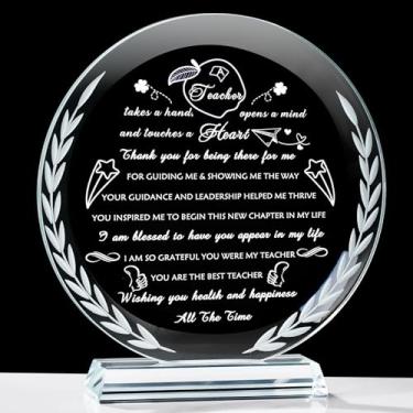 Imagem de YWHL Presentes de professores para mulheres e homens, melhor presente de agradecimento para professores de alunos, presentes de aniversário de aposentadoria, decoração de mesa de escritório para