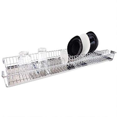 Imagem de Escorredor Pratos Embutir Fixo 67cm Bandeja Inox Jomer 3071