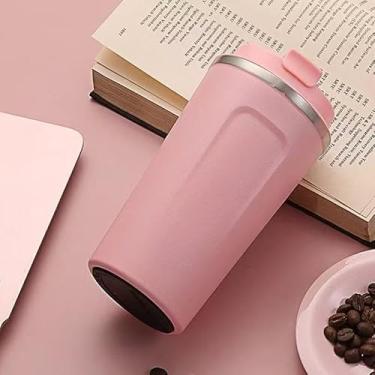 Imagem de Caneca Copo Térmico com Tampa Aço Inox Quente E Frio 420/500ML—1469/NEW (ROSA/2)