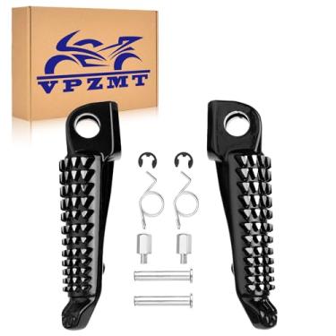 Imagem de VPZMT Apoios Para Os Pés Dianteiros De Motocicleta Adequados Kawasaki Zx6R Zx10R 650R Ex650 Z750 Z750S Z1000 Er-6N Er-6F Er6 (Preto Brilhante)