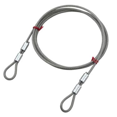 Imagem de DGOL 2 pacotes de cabo de segurança revestido de vinil transparente de aço inoxidável 304 de 5/81.3 cm, 4 mm, cabo de segurança com trava de bagagem de 5,9 pés de comprimento com laços duplos e 2