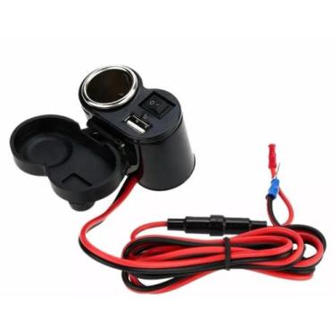 Imagem de Fonte Carregador Tomada Para Moto Usb Entrada 12V  Saida 5V - steel