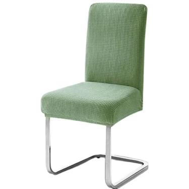 Imagem de Capa elástica para cadeira, 6 peças, à prova d'água, para escritório, jacquard, elastano, elástica, para assentos, cozinha, sala de jantar (6 peças/verde claro)