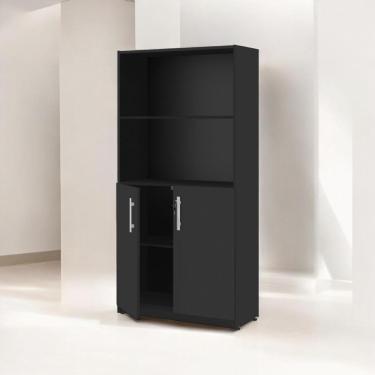 Imagem de Armário Estante Com Prateleiras Lumiere Preto