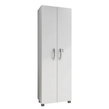 Imagem de Armário Multiuso Londres - 187x60cm 2 Portas Branco Com Chave