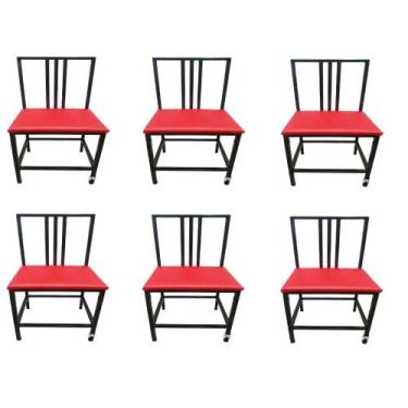 Imagem de Kit 6 Cadeiras Reforçada Para Cozinha E Sala Jantar Luxo - MODERNA