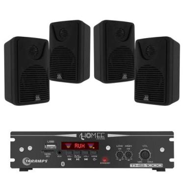 Imagem de Kit Som Ambiente Compacto Amplificador Ths 1000 +cx Sobrepor - TARAMPS