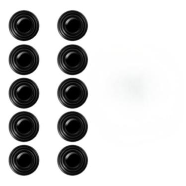 Imagem de Protetor de Porta Carro Silicone Anti Batida 4 Peças | Adesivo Amortecedor Anti Impacto Veicular Universal Automotivo (20 unid. Anti colisão- REDONDO)