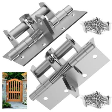 Imagem de Dobradiça automática de porta de 7,5 cm a 10 cm, fecho de porta de madeira resistente com fecho automático, dobradiça de mola de hardware, dobradiças de porta de fechamento automático com