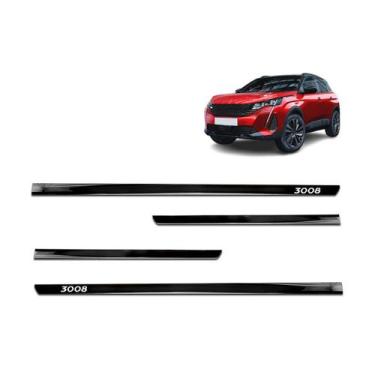 Imagem de Jogo de Friso Preto Lateral Slim Peugeot 3008 - 2010 a 2023 - SHEKPART