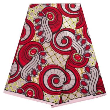 Imagem de Stioyitois Tecido African Batik Ankara Wax Print Kente Bronzing Gold Stamping Fabric 6 jardas M4