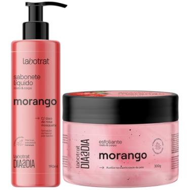 Imagem de Kit Sabonete Liquido + Esfoliante Corpo E Rosto Labotrat Dia A Dia Cheiro De Fruta Morango 300g