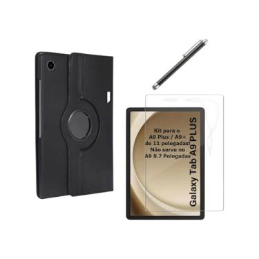 Imagem de Capa Case Giratoria para Tablet Samsung Galaxy Tab A9 Plus (X210, X215, X216) + Película de Cerâmica + Caneta Touch - Pop Shope