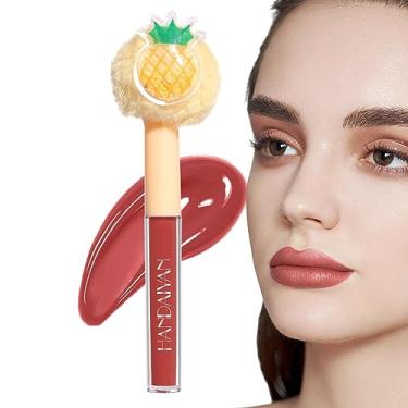 Imagem de Batom Matte Feminino | 2ml portátil fosco bálsamo labial batom mancha labial - Batom profissional de alta pigmentação, batom de longa duração, cosméticos de beleza para mulheres, presentes de Pinnkl