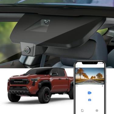 Imagem de Fitcamx 4K Dash Câmera para Toyota Tacoma 2024-2025 SR SR5 TRD Sport Pre-Runner Off Road Limited & Tacoma Hybrid, OEM Estilo, 2160P UHD Vídeo, Wi-Fi, Gravação Loop, G-Sensor, Plug&Play, 64GB Cartão