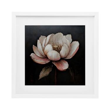 Imagem de Stupell Industries Impressão emoldurada branca de flor de lótus vintage sob o design de vidro por LSR Creative Studio, 40,6 x 40,6 cm