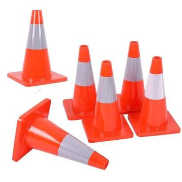Imagem de Cones de trânsito RELIANCER 18 cm, PVC, estacionamento rodoviário, 6 u