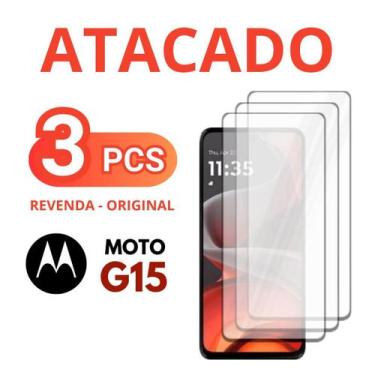 Imagem de Kit 3 Películas De Vidro 3D Compatível Motorola Moto G15 - Db