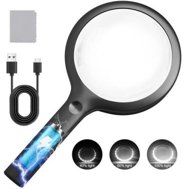 Imagem de Lupa Nueyio 30X Charge Magnifier com luz de 11 cm