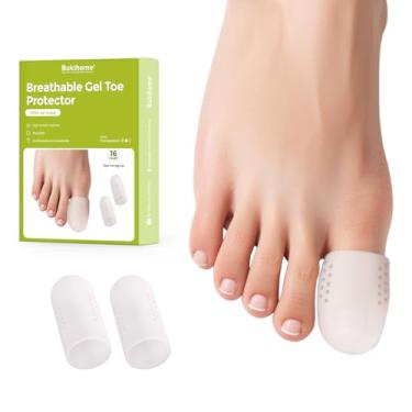 Imagem de Bukihome 16 Protetores De Dedos, Capas Silicone Para Prevenir A Dor Calos, Bolhas E Unhas Encravadas, Ótimo Correr, Caminhar Aliviar (16 L) [Atualização]