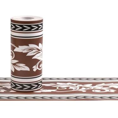 Imagem de Papel de parede autoadesivo de 993 cm, descasque e cole à prova d'água borda de parede PVC azulejos rolo removível banheiro cozinha decoração de parede