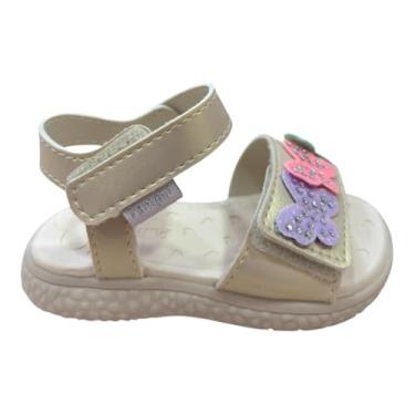 Imagem de Sandália Papete Infantil Pampili Bia Borboleta Nude (Nude, BR, Criança de 1 a 3 anos, Numérico, P, 20)