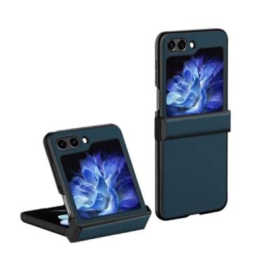Imagem de Capa de couro PU padrão com proteção de dobradiça para Samsung Galaxy Z Flip 5 4 3 Flip5 Flip4 Flip3 5G Capa de telefone, verde, para Galaxy Z Flip 5