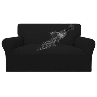 Imagem de Capa de sofá impermeável Loveseat Easy-Going Black