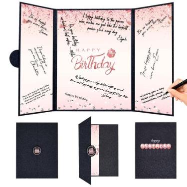 Imagem de Decorações de aniversário Crenics Signature Book Black Pink Women