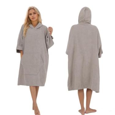 Imagem de Toalha de praia com capuz Surf Poncho NUBURGREY Quick Dry Adult