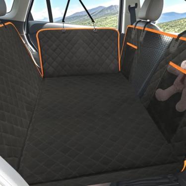 Imagem de Xeoca Extensor de banco traseiro para cães comporta 181 kg, capa de assento de carro de cachorro para banco traseiro com fundo rígido, cama de viagem impermeável para animais de estimação