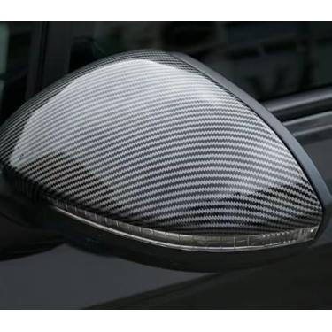 Imagem de Luyhok Capa de espelho retrovisor para Volkswagen Golf MK8 2025-2021 Acessórios de carro ABS Capas de espelho lateral estilo fibra de carbono