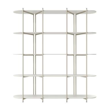 Imagem de Estante de Livros Enya 180 cm – 5 Prateleiras, Aço Carbono e MDF
