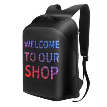 Imagem de Mochila LED Walfront à prova d'água com display LED colorido