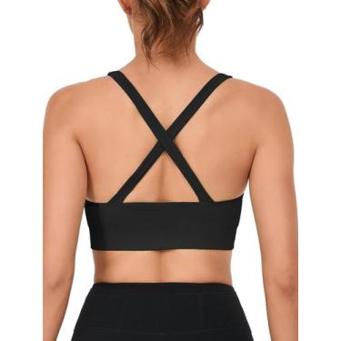 Imagem de Sutiã esportivo RUNNING GIRL High Support Yoga Preto Tamanho GG