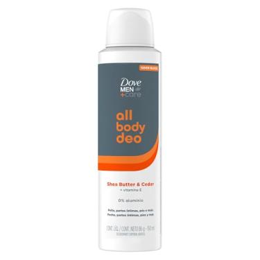 Imagem de Dove Men+Care All Body, Desodorante Corporal Aerossol, Para o Corpo Todo, Manteiga de Karité e Cedro 150ml