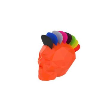 Imagem de Porta-palhetas Caveira Geométrica Mohawk Diversas Cores - PEKO, 3D-363