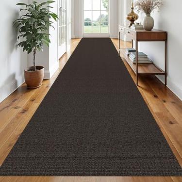 Imagem de EARTHALL Tapete de corredor de 8 x 5 m, lavável para corredores, tecido extralongo, antiderrapante, corredor de entrada, corredor de cozinha trançado para ambientes internos e externos, para hotéis