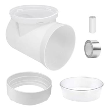 Imagem de Kit de conector de duto de duto de 90 graus para secadora de roupas para tubos de 10 cm, kit de cotovelo de conector de ventilação do secador fácil de limpar e conectar em espaço apertado (sem
