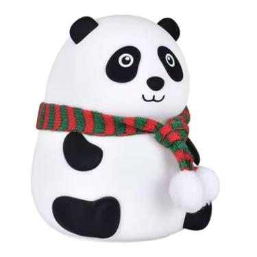 Imagem de Luminária Touch Panda De Silicone LED Portátil Colorida Infantil