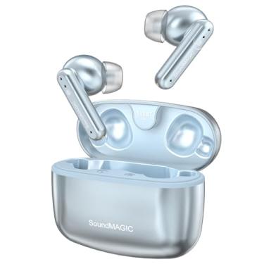 Imagem de SoundMAGIC Fones de ouvido T80BT ANC True Wireless com áudio de alta resolução, cancelamento de ruído ativo híbrido, clareza de chamada ENC, tempo de reprodução 20H, impermeável IPX5, ajuste