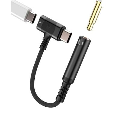 Imagem de Adaptador de fone de ouvido tipo C para AUX para iPhone 16 15 Pro Max 3,5 mm (2 em 1) DAC Audio Jack Dongle para telefone Apple com fio Android fêmea para iPad Galaxy Port Carregador auxiliar