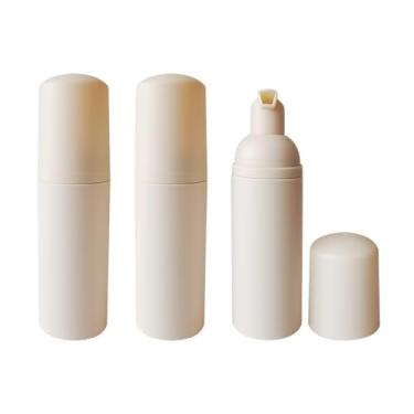 Imagem de GSHLLO 3 frascos de bomba de espuma vazios de 60 ml, dispensador de bomba de mousse, frascos de xampu de plástico para cílios de plástico, frasco de espuma de limpeza facial, dispensador de sabonete