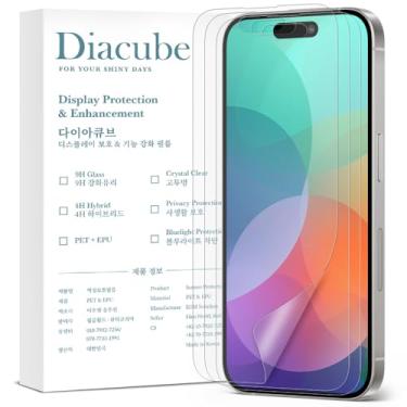 Imagem de Diacube Pacote com 3 protetores de tela fosco antirreflexo compatível com iPhone 17 Air, filme PET EPU resistente a quebras, anti-impressão digital, toque sedoso, livre de poeira e fácil instalação