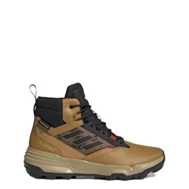 Imagem de adidas Tênis de caminhada unissex adulto Unity Leather MID RAIN.RDY, Preto/Bege/Mesa, 11.5 Women/10.5 Men