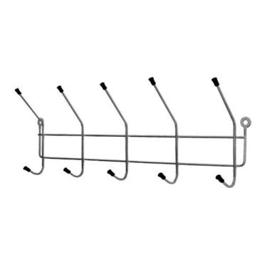 Imagem de Cabideiro Duplo 5 Ganchos para suporte de cozinha 19x45cm - ARAMEFER
