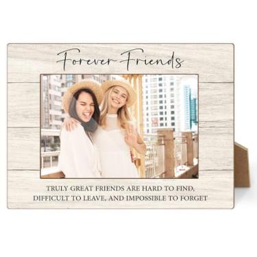 Imagem de Porta-retrato Forever Friend, moldura de amizade 10 x 15 cm, presentes de aniversário e Natal para mulheres e homens, porta-retratos de mesa para decoração de mesa - 27